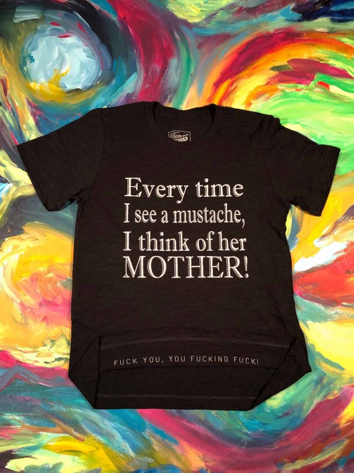 Her mother black t-shirt